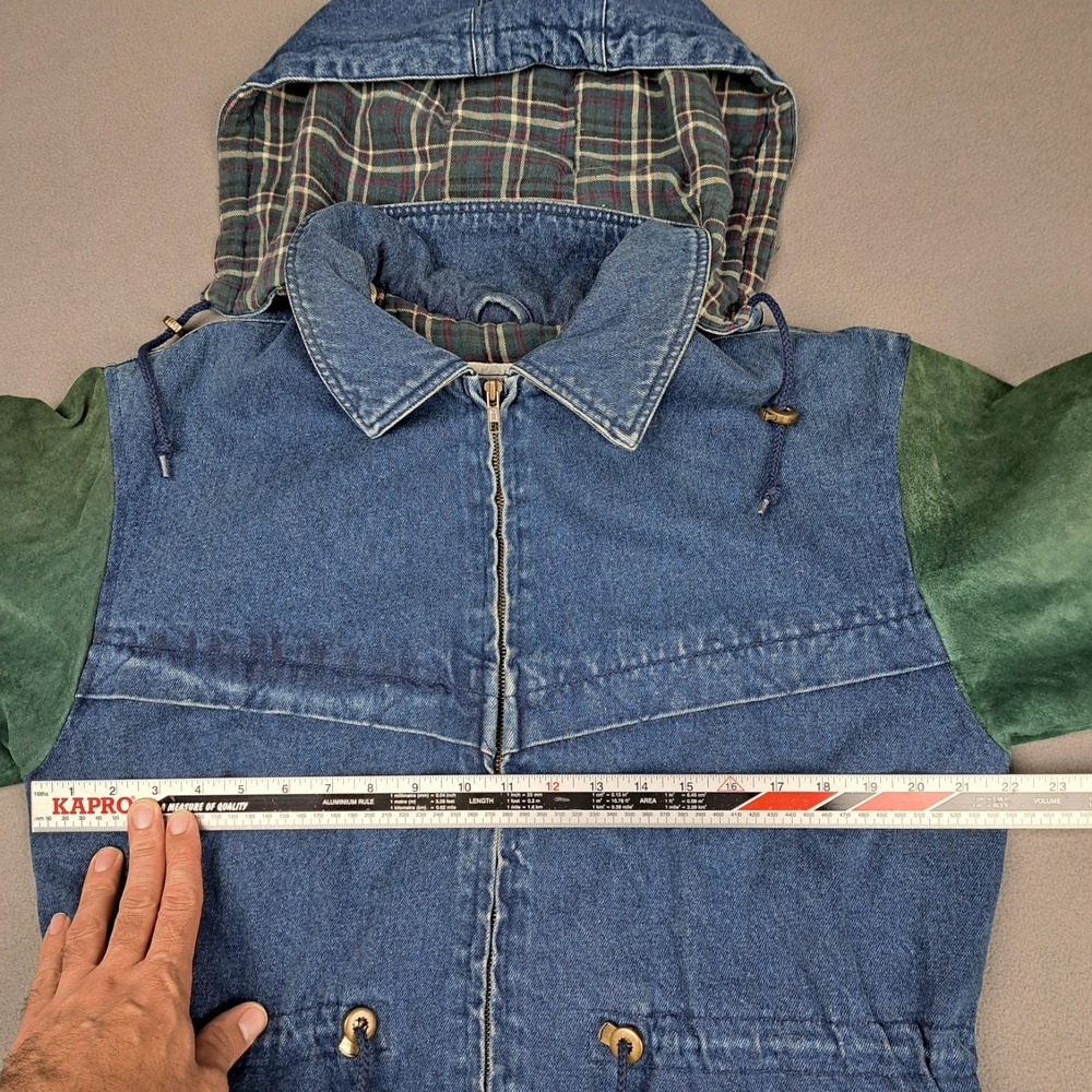 Vintage Arizona Jeans Denim Jacket Mens Medium Suede Blanket Lined Limited Heavy - Picture 7 of 15